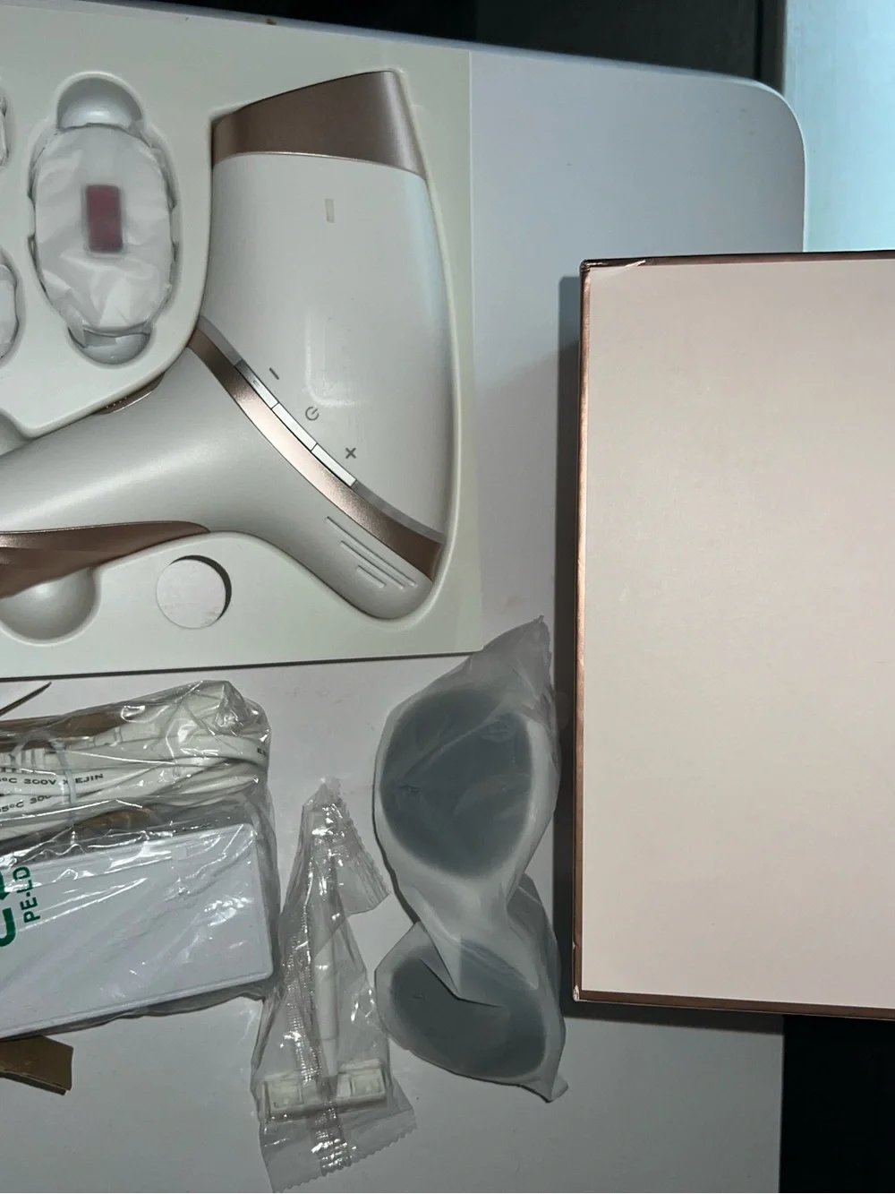 IPL Hair Removal Device for Women - White & Rose Gold